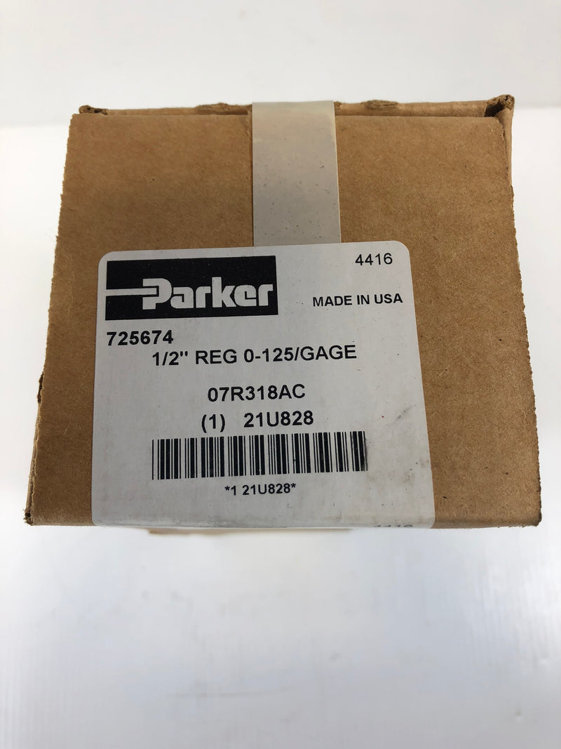Parker 07R318AC 21U828 1/2" Regulator 0-125 Gage
