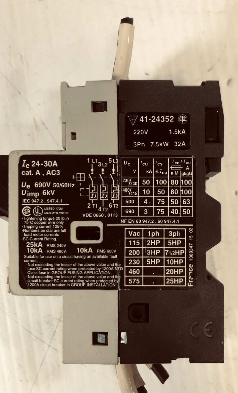 Telemecanique GV2-M32 Manual Motor Starter