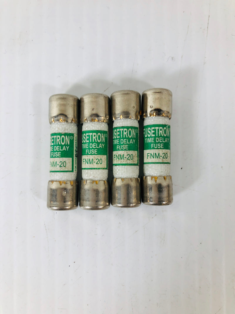 Fusetron Time Delay Fuse FNM-20 (Lot of 4)