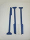 21" Blue Plastic Ice Scraper and Brush (Lot of 3)