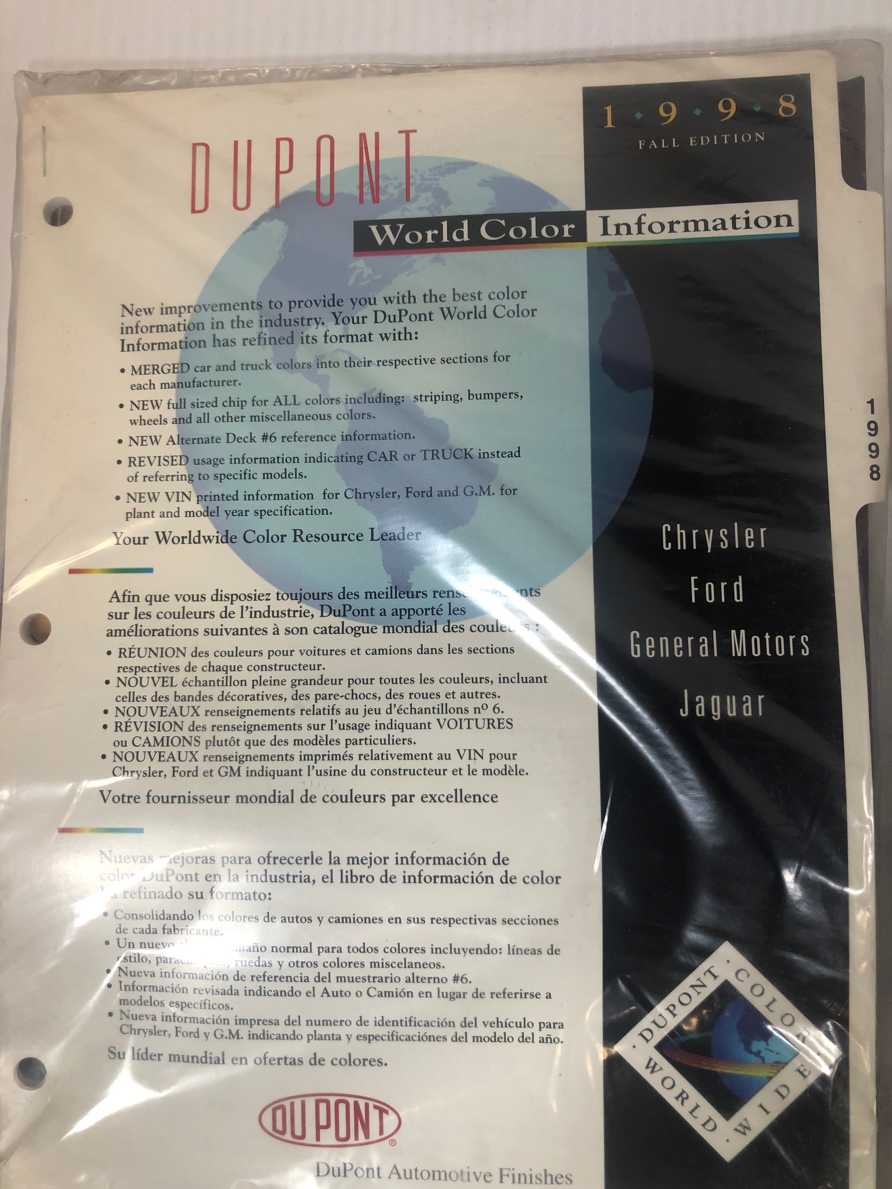 DuPont World Color Information Booklets 1998 1999 Winter Edition - Lot of 3