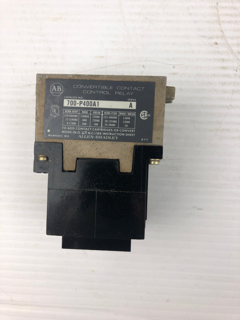 Allen-Bradley 700-P400A1 Convertible Contact Control Relay Series A