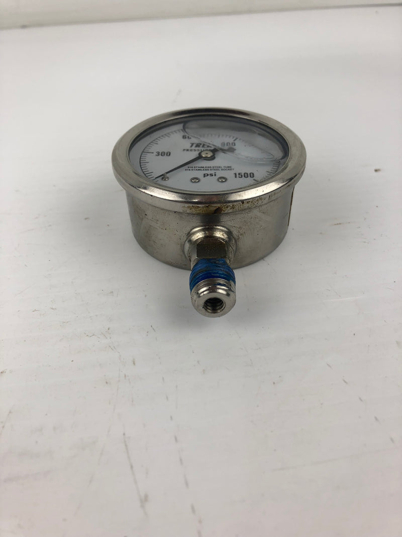 Trerice 62-3020 Pressure Gauge 0-1500 PSI