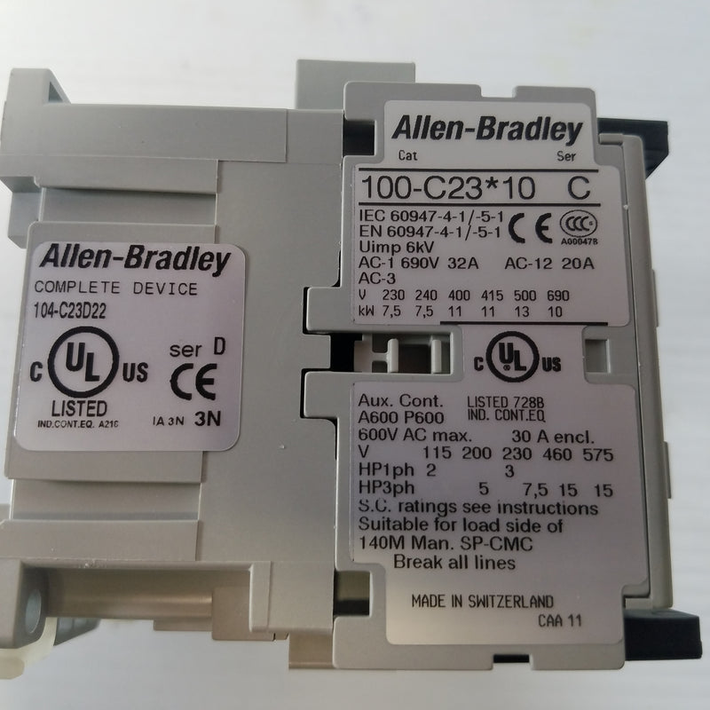 Allen Bradley 104-C23D22 Reversing Contactor