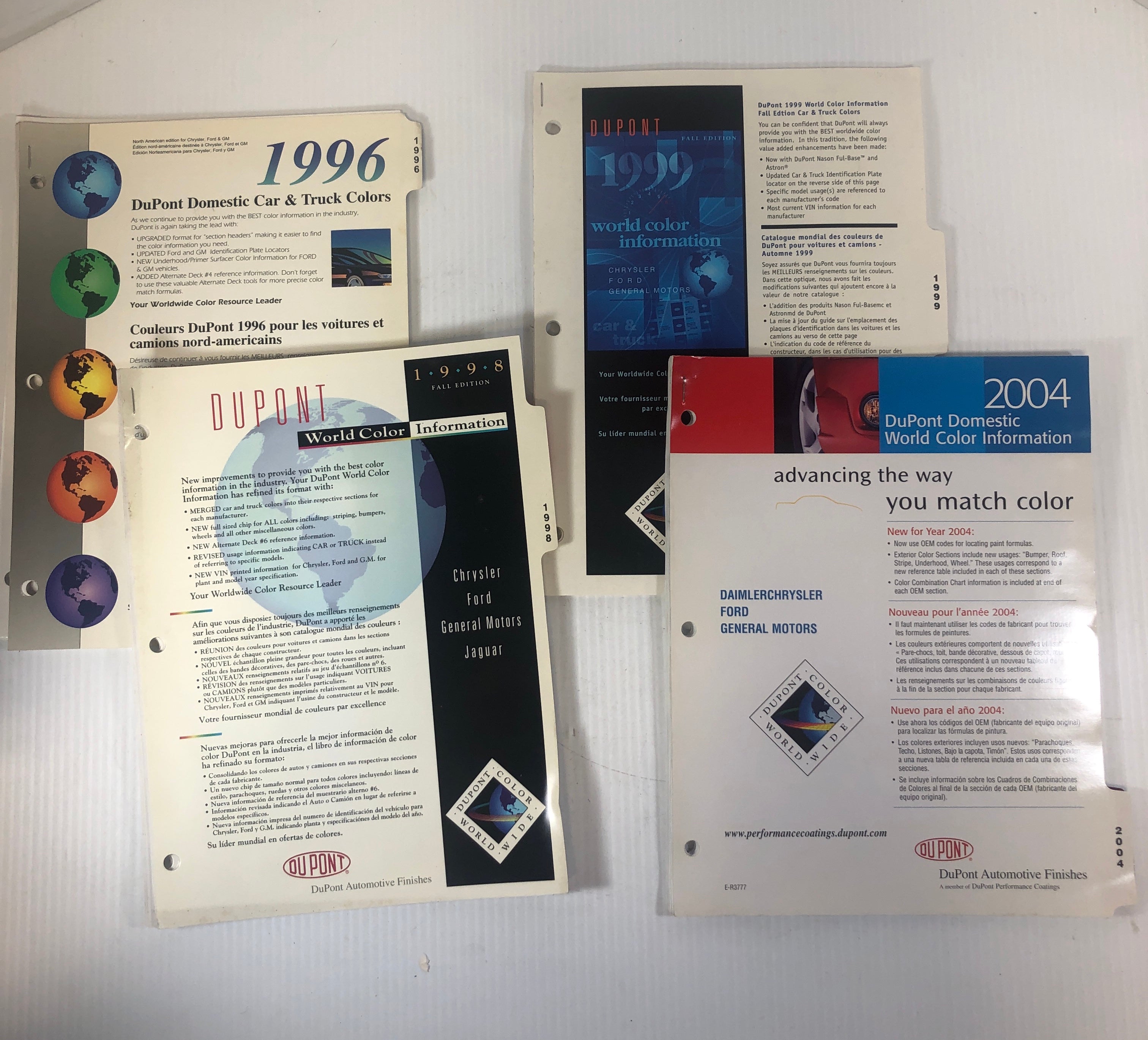 DuPont World Color Information 1996 1998 1999 2004