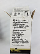 Leviton 5050 Black 3-Pole 3-Wire Non Grounding Power Outlet 50A-125-250V
