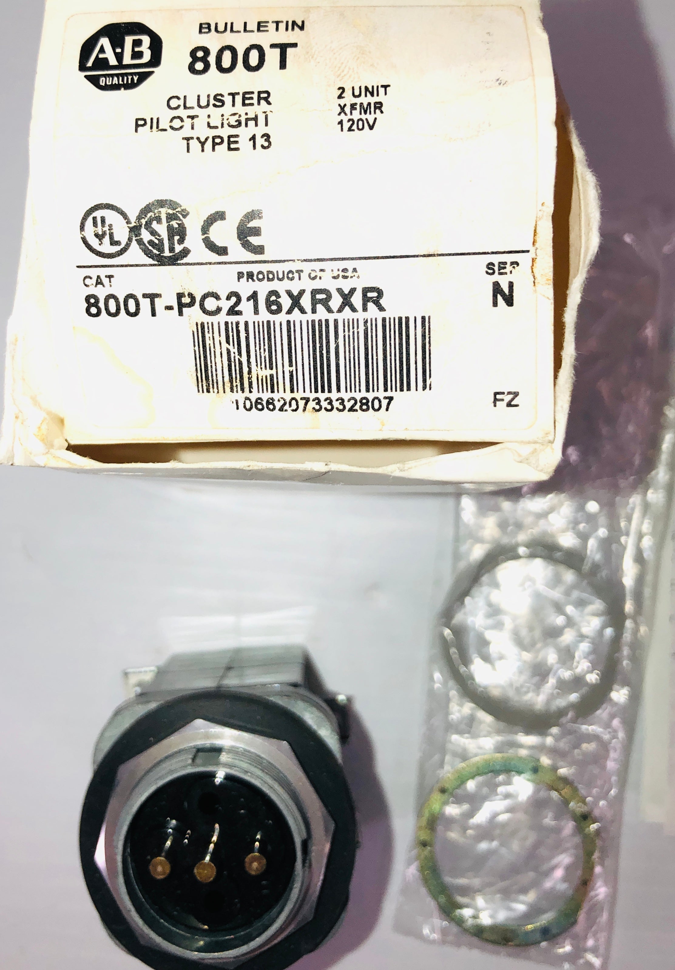 Allen-Bradley 800T-PC216XRXR Cluster Pilot Light Type 13 Series N