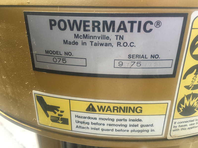 Powermatic Dust Collector Model 075 3 Phase