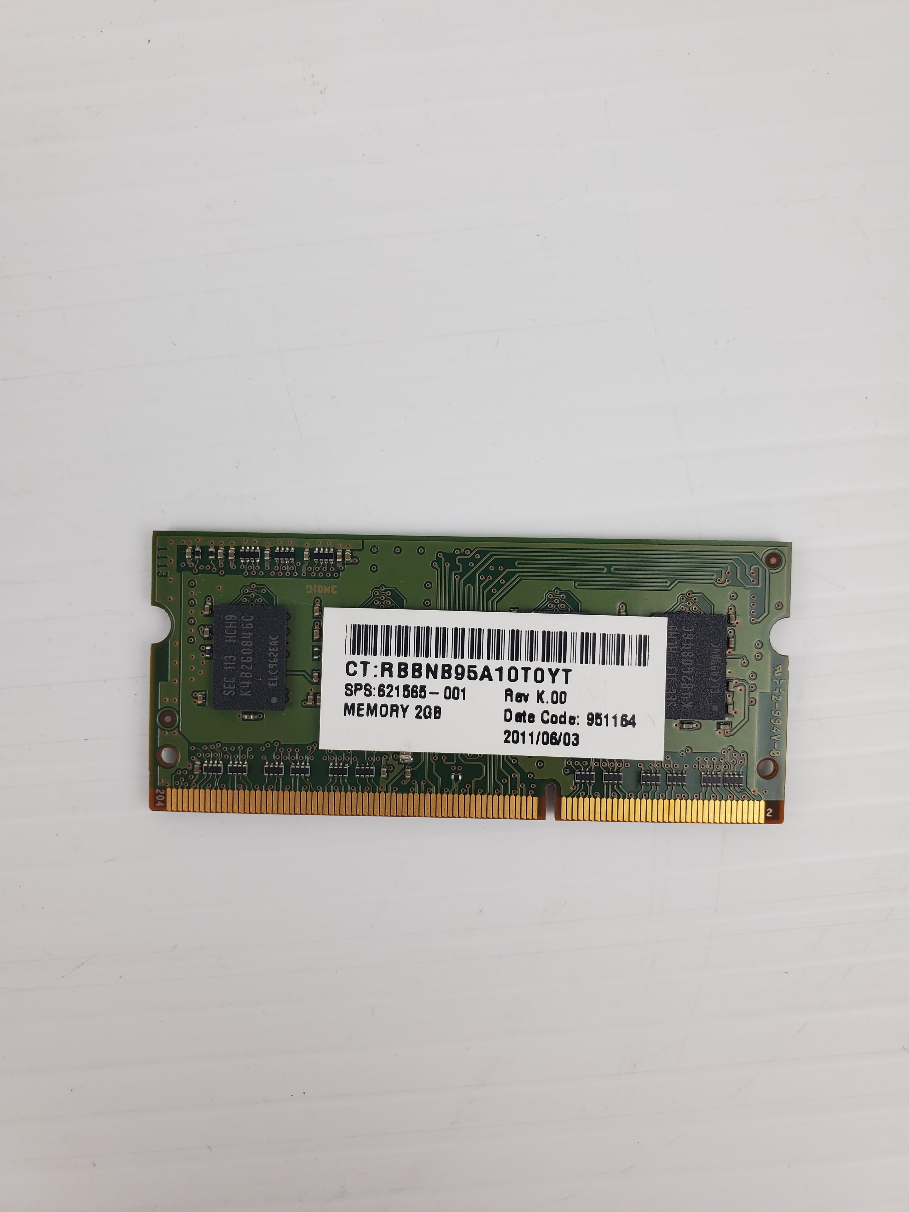 Samsung M471B5773CHS-CH9 RAM Memory 2GB 1Rx8 PC3-10600S-09-10-ZZZ - Lot of 2