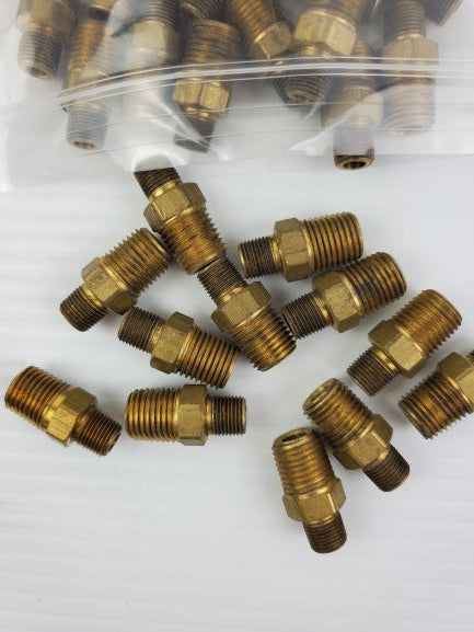Male to Male Hex Nipple Reducing Adapter Pipe Fitting Brass - Lot of 93