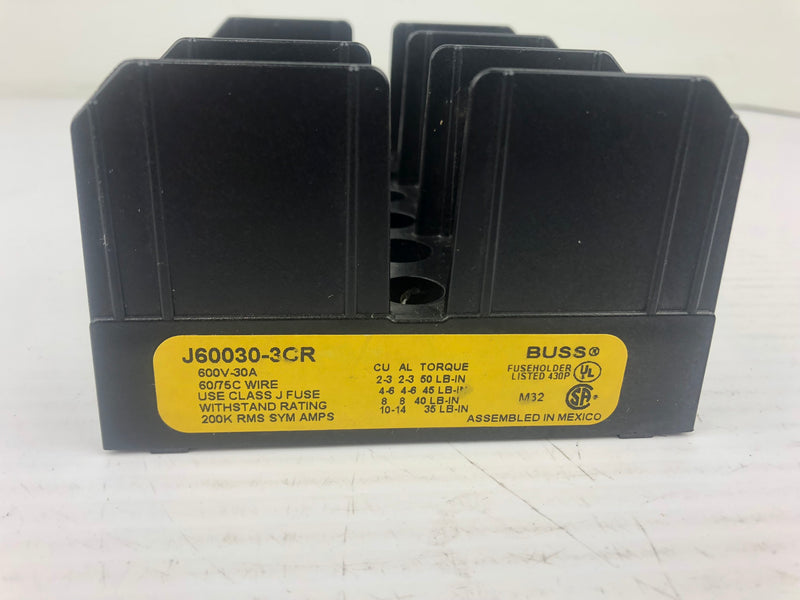 Buss J60030-3CR Fuse Holder Class J 600 V 30 A