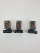 Allen-Bradley 700-HA32Z24 Series B 24VDC Relay with Socket (Lot of 3)