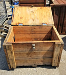 Wooden Crate Box Chest Trunk with Hinged Lockable Lid