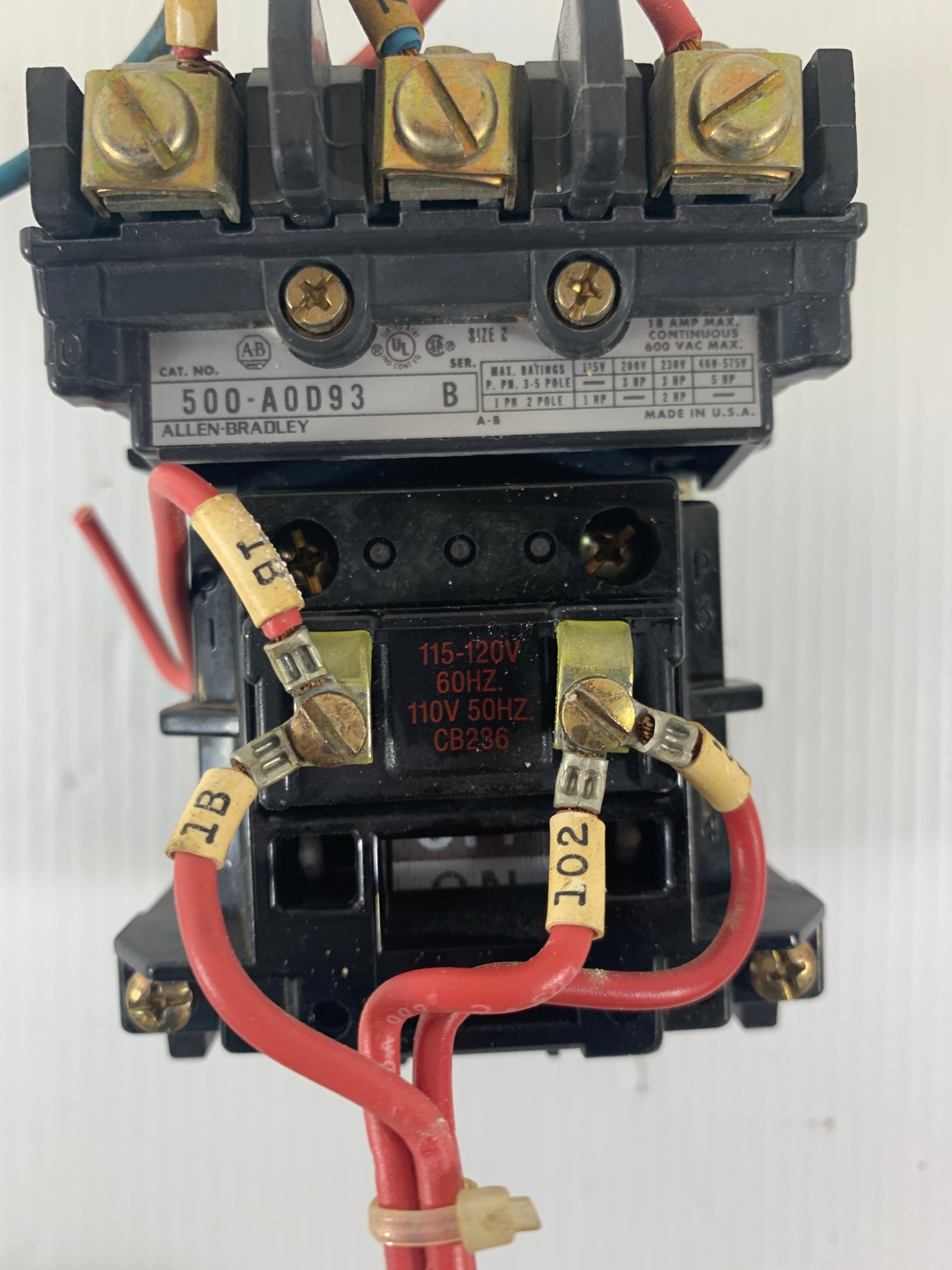 Allen-Bradley 500-A0D93 Starter Motor Series B