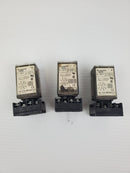 Allen-Bradley 700-HA32Z24 Series B 24VDC Relay with Socket (Lot of 3)