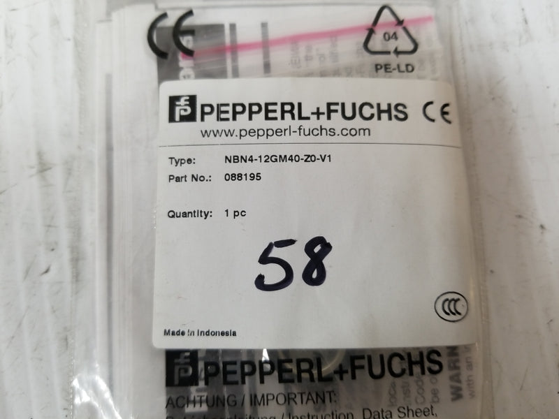 Pepperl-Fuchs NBN4-12GM40-Z0-V1 Inductive Proximity Sensor
