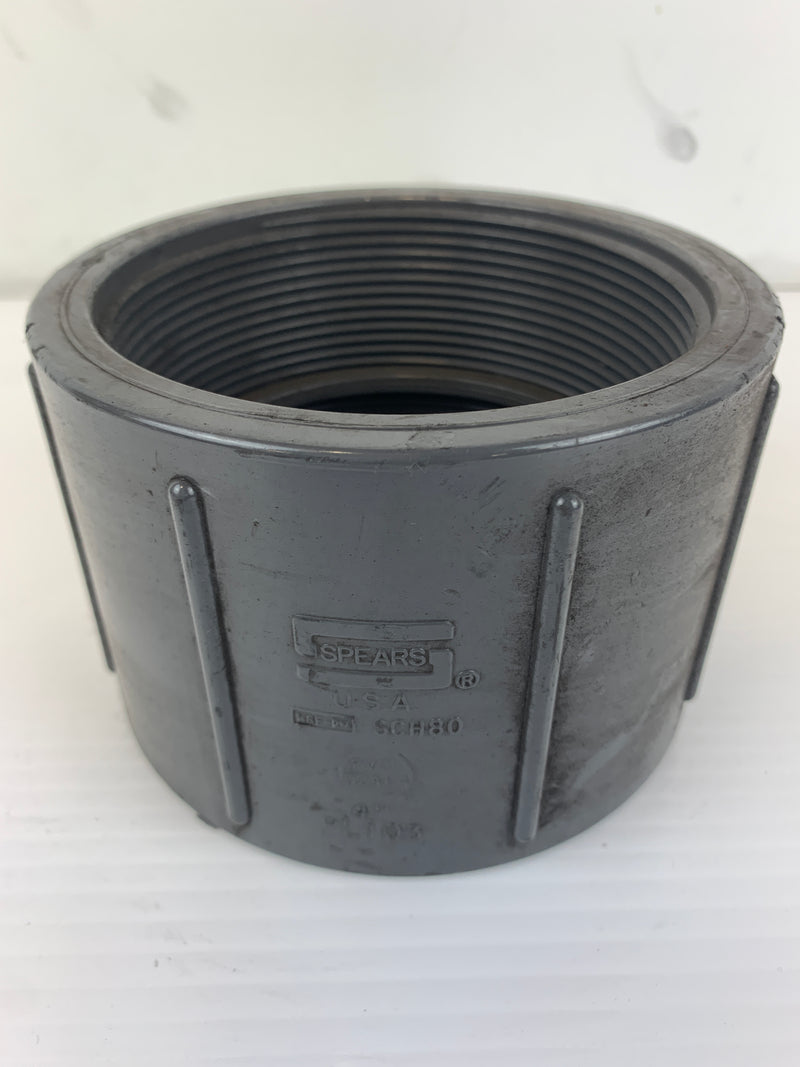 Spears Threaded Coupling 4" SCH80 PVC