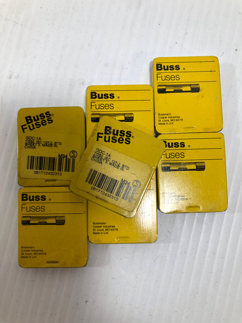 Buss Fuse T/250V GDC-1A Lot of 35