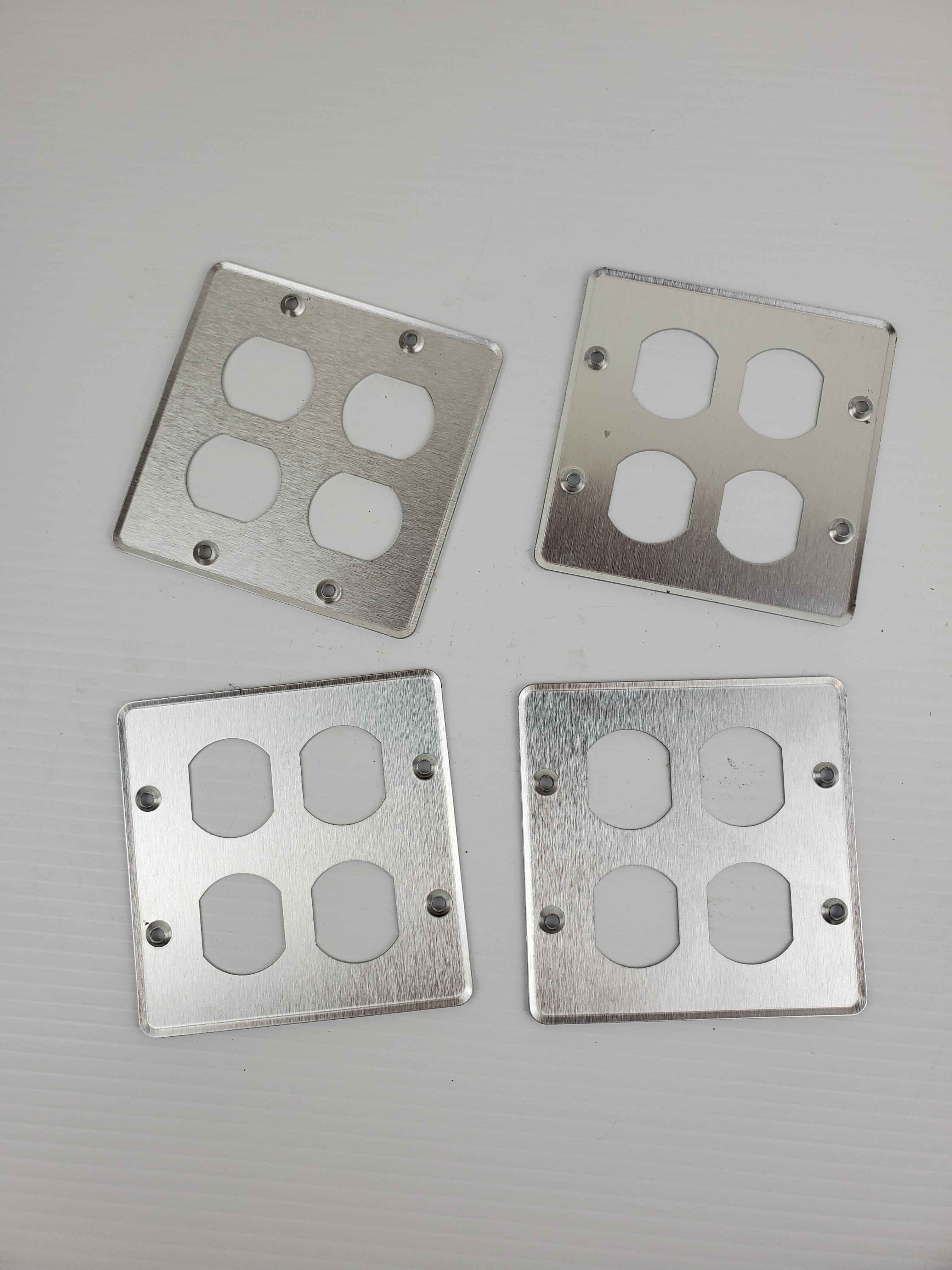 4 Outlet Stainless Steel Covers - Lot of 4