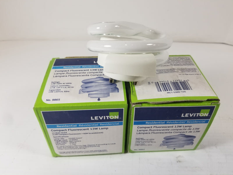 Leviton 9865 13W Compact Fluorescent Lamp (Lot of 2)