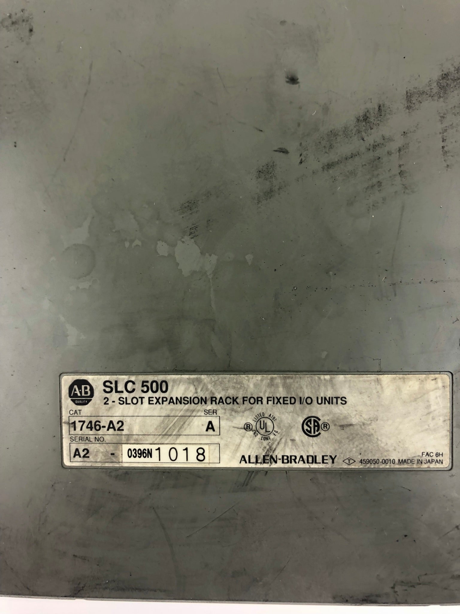 Allen-Bradley 1746-A2 PLC 2 Slot Rack Series A SLC 500