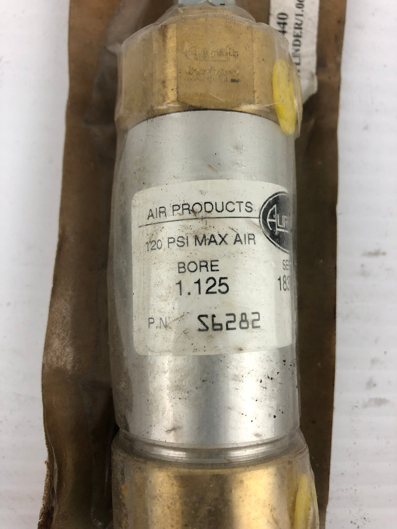 Aurora S6282 Pneumatic Cylinder 120 PSI Max Air 1.125 Bore 2.000 Stroke