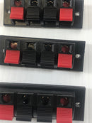 Speaker Terminal Lot of 12 Seven 4-Connector and Five 2-Connector