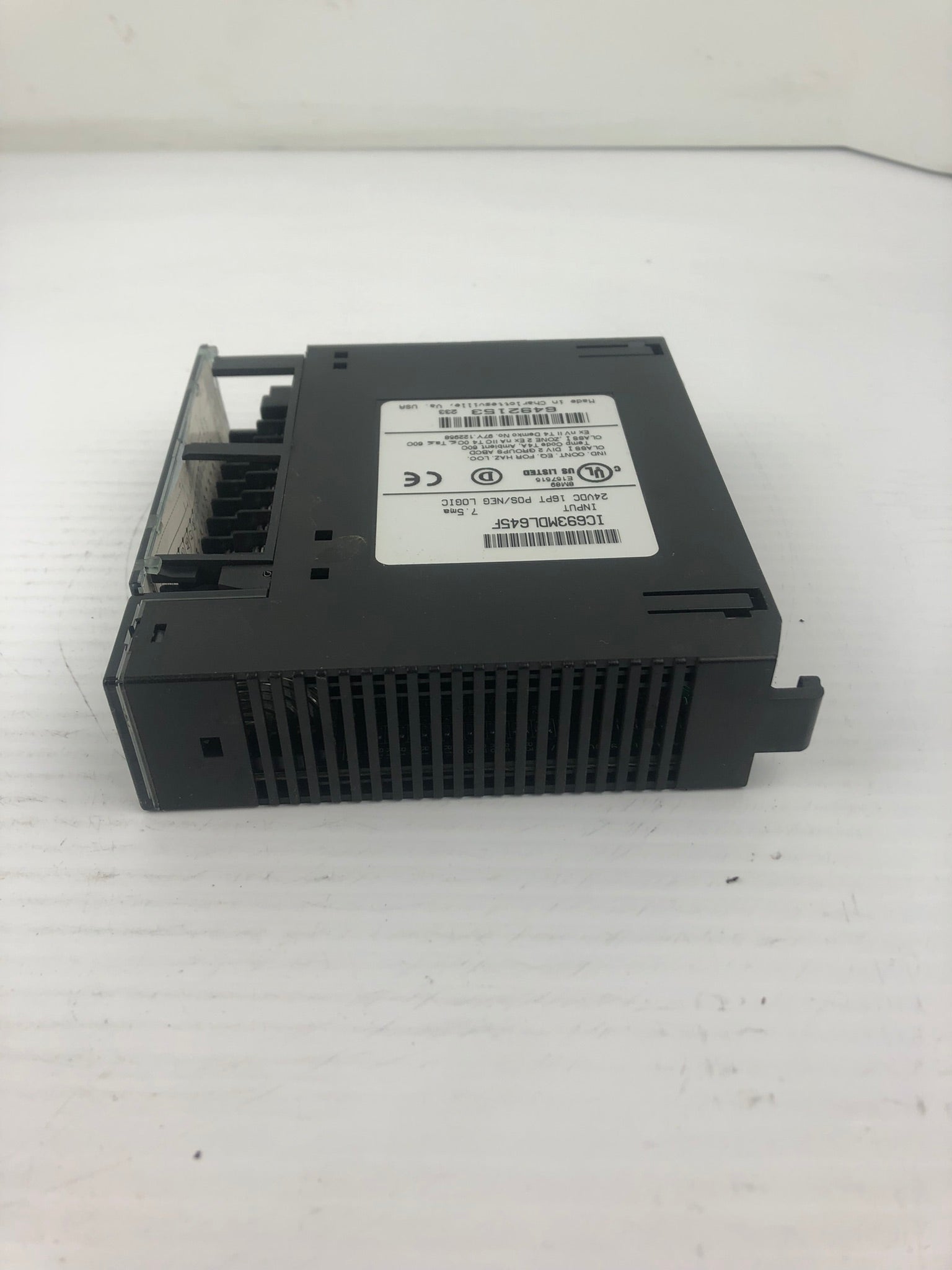 GE Fanuc IC693MDL645F Input Logic PLC Module 24VDC 16PT P0S/NEG with Door
