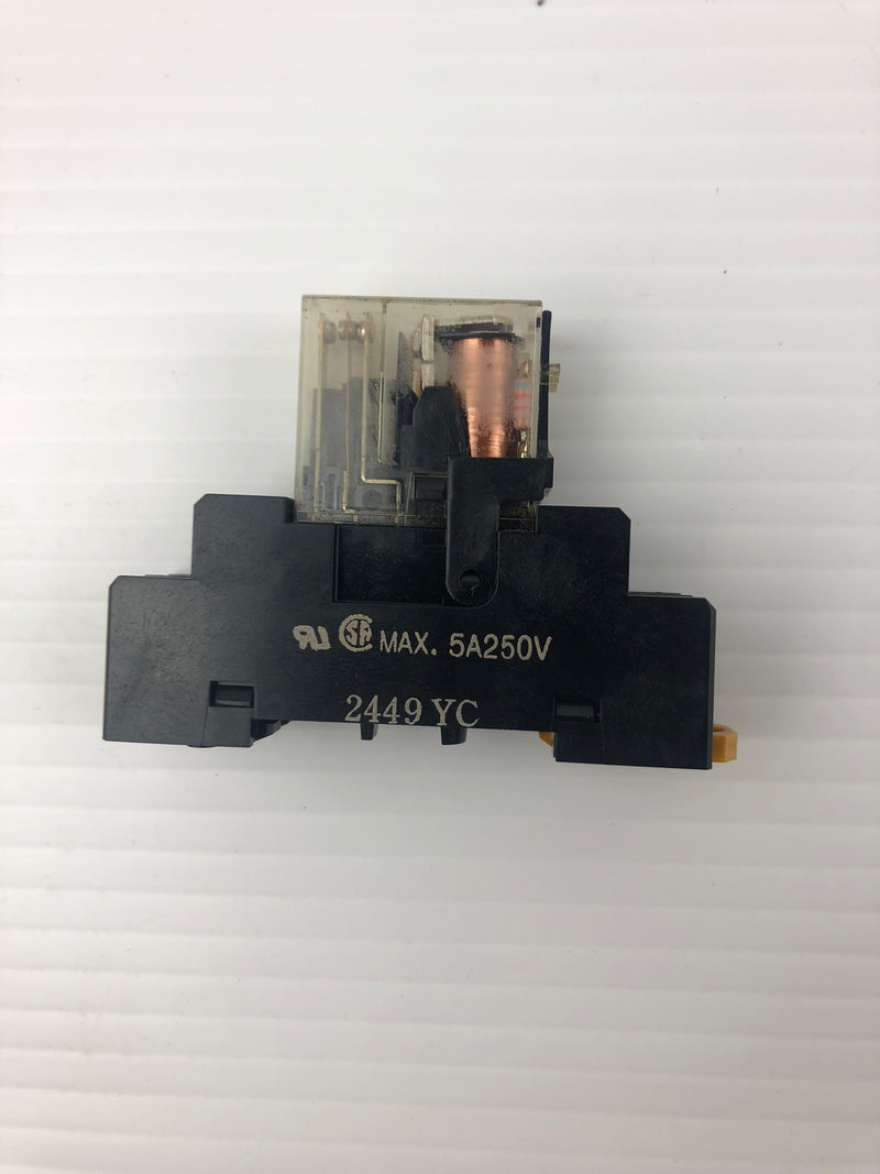 OMRON G2R-2-SND Relay 24VDC with 2449YC Base 5A250V