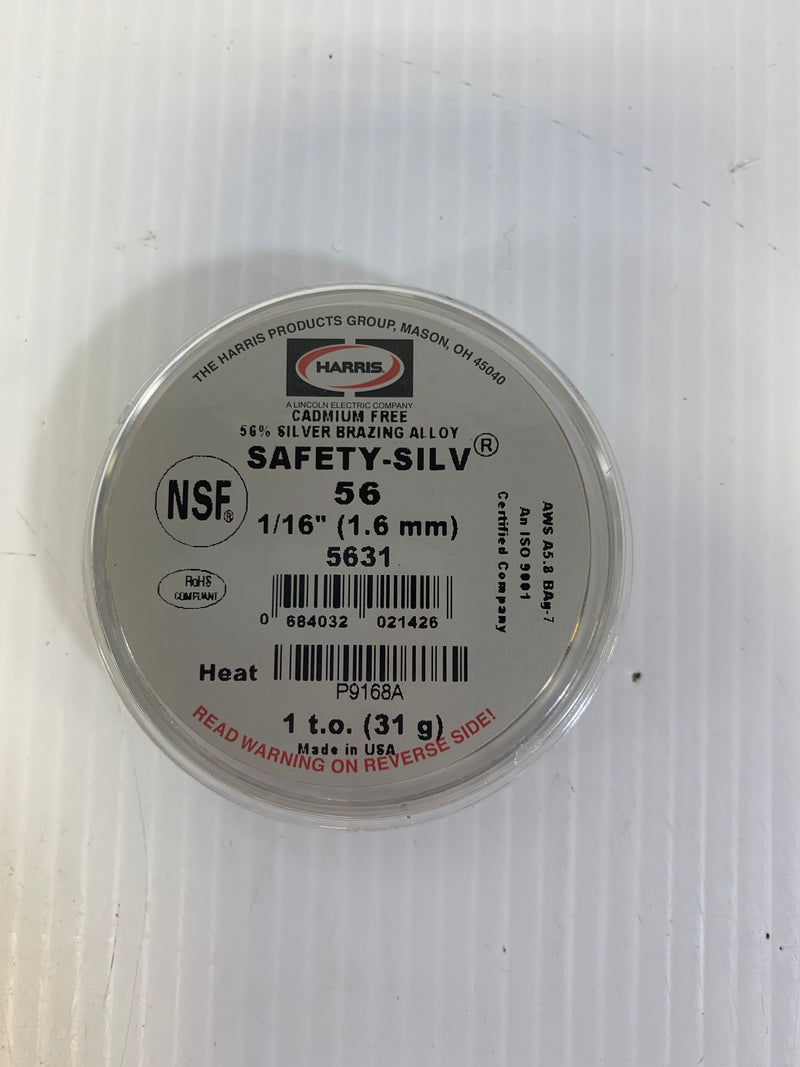 Harris Safety-Silv 56 5631 1/16" Silver 1 T.O.