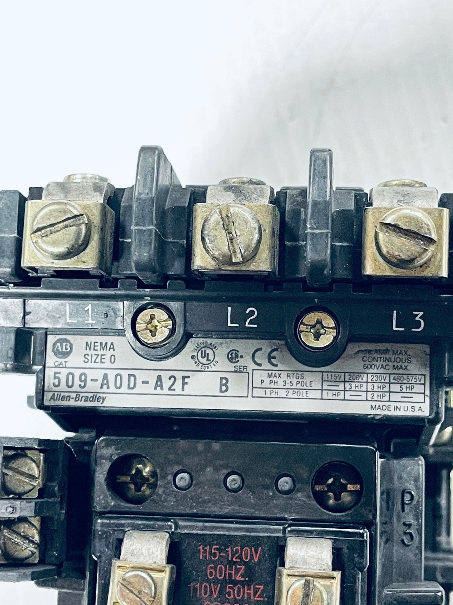 Allen-Bradley Starter 509-AOD-A2F Auxiliary Contact 595-A Relay 592-A2FA