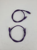 Grandmax FER6E-001-PUR Cat. 6 Molded Patch Cord 2Ft Purple (Lot of 2)