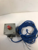 Enclosure Box with Wired Control Push Button 4-1/8" Square x 5" Metal