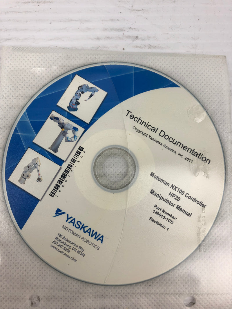 Yaskawa 150078-1CD & 149615-1CD Motoman NX100 Controller CD Rom - Lot of 2