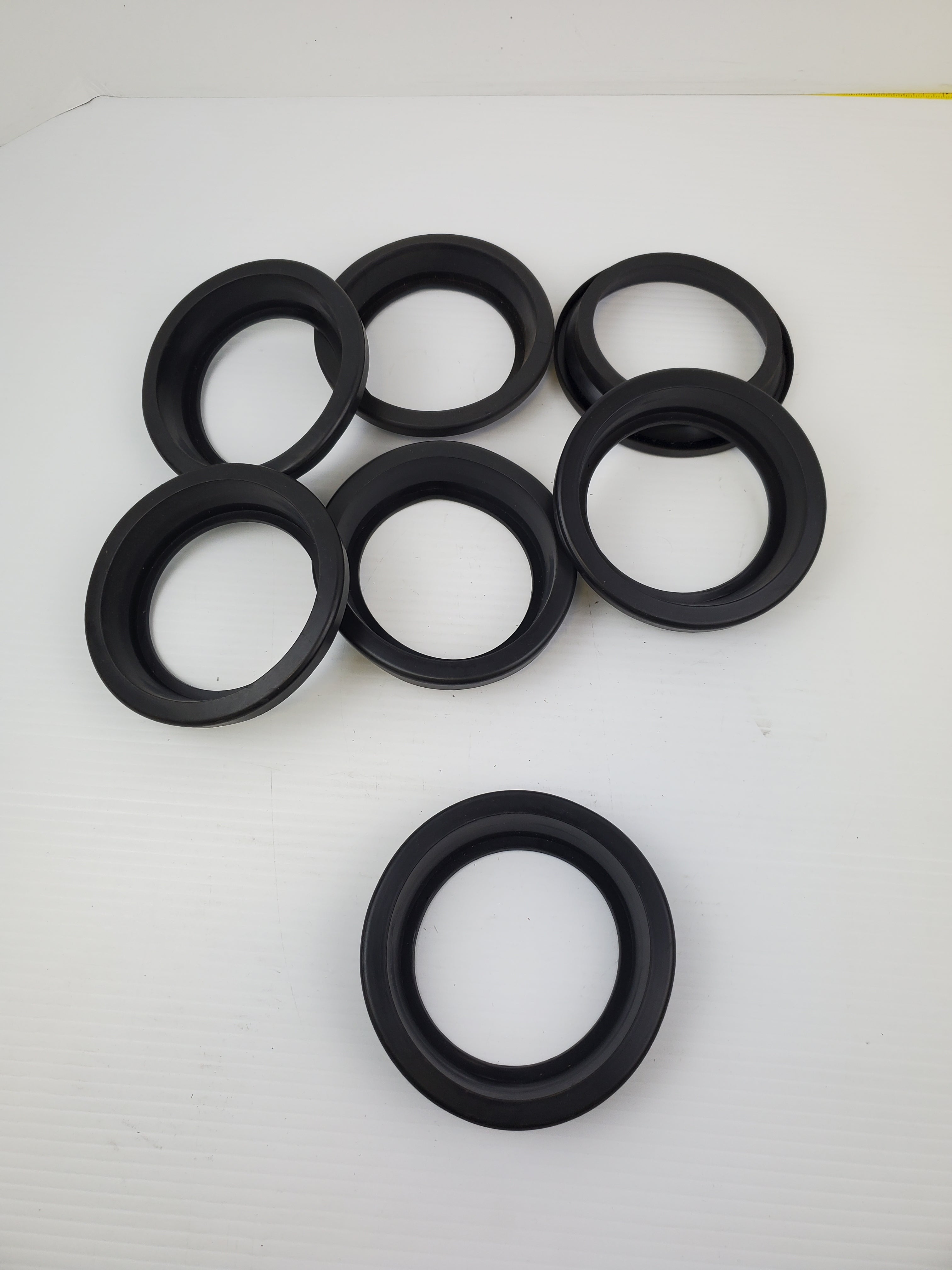 4" Black Rubber Grommet Bezel Sealed Gasket #2 (Lot of 7)