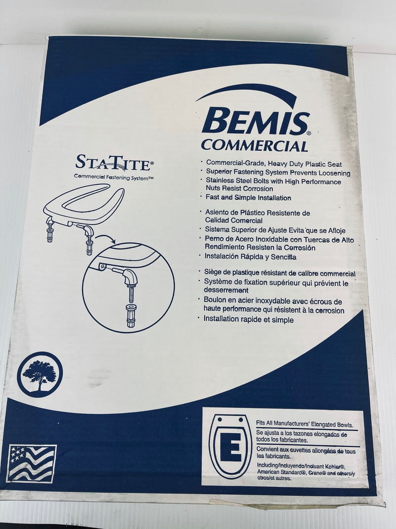 StaTite Bemis Commercial Heavy Duty Plastic Toilet Seat 1955CT 000 White