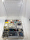 14' X 15" Plastic Storage Box Full of Assorted Electronic Pieces NEW