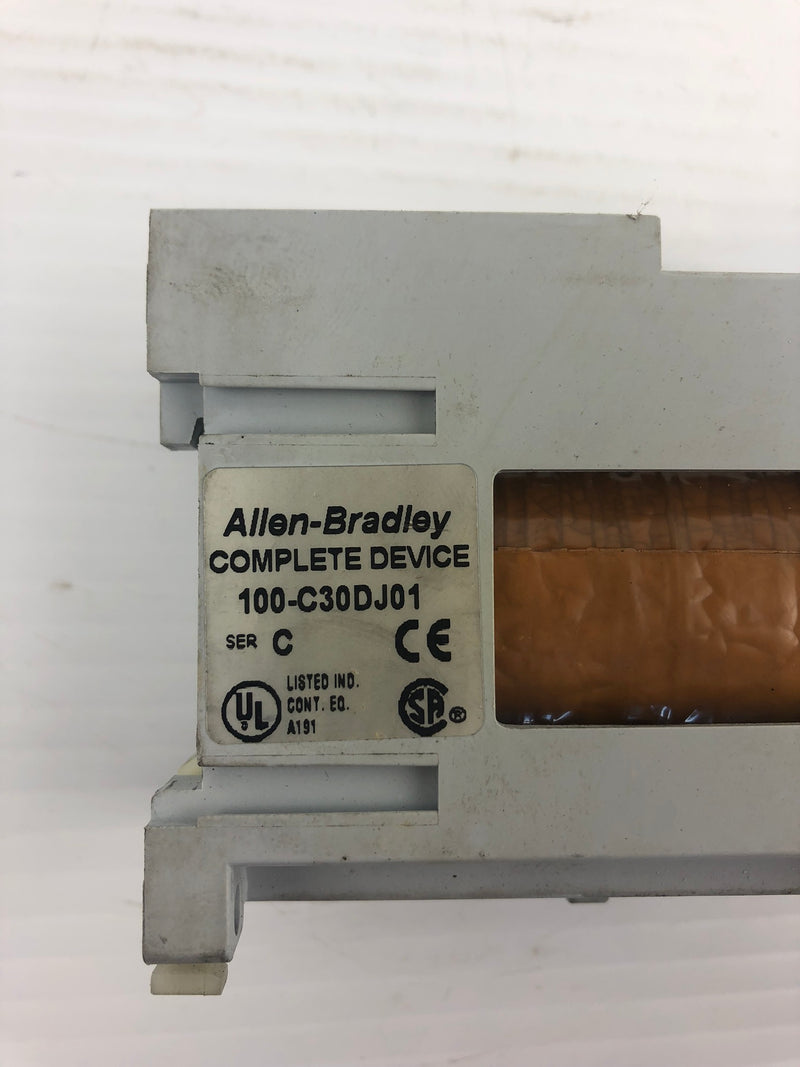 Allen-Bradley 100-C30DJ01 Contactor with Contact Block 100-C30Z*00 & 100-F