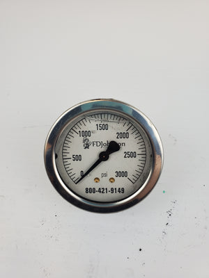 FD Johnson 0 - 3000 PSI Gauge