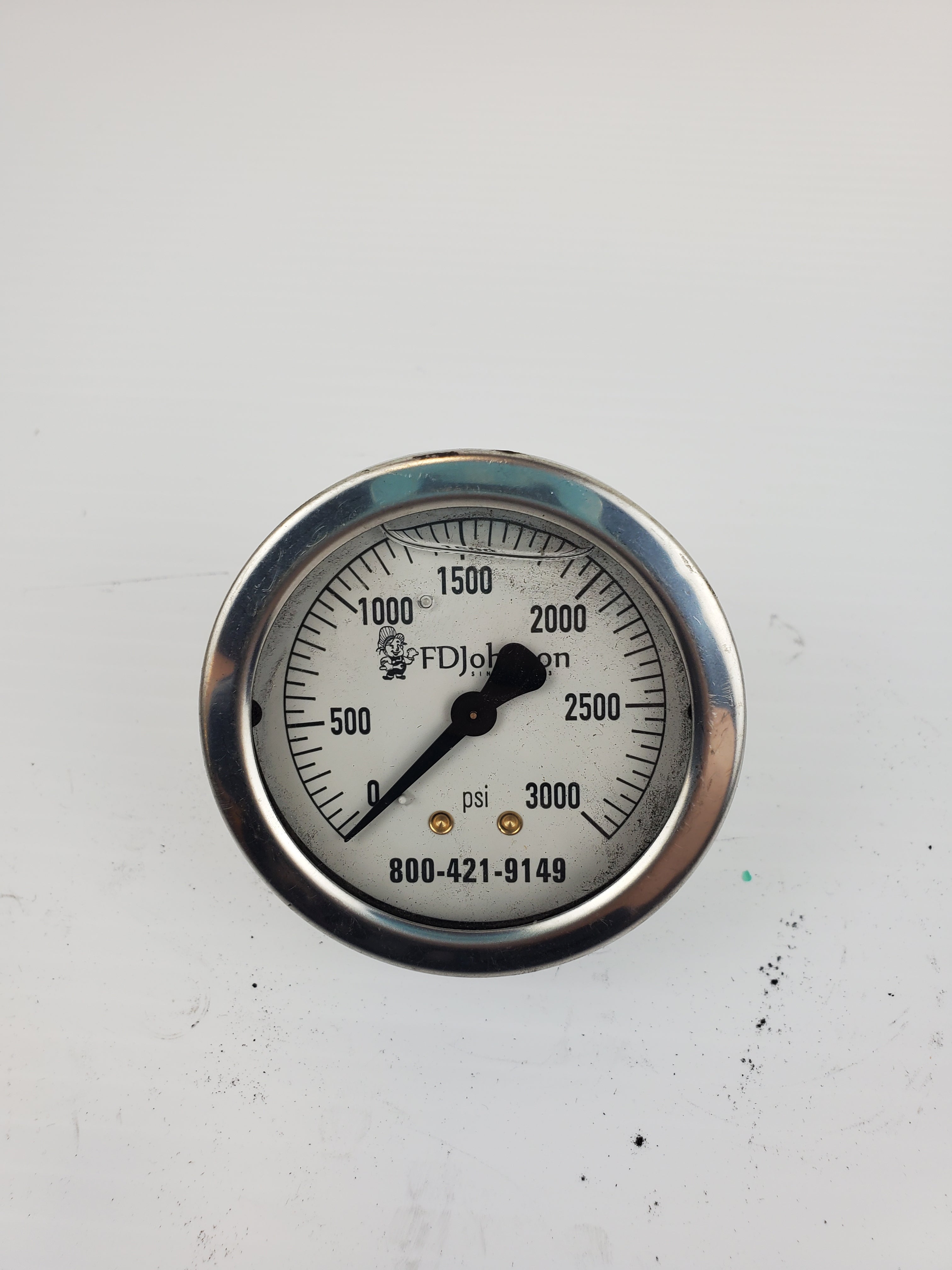 FD Johnson 0 - 3000 PSI Gauge