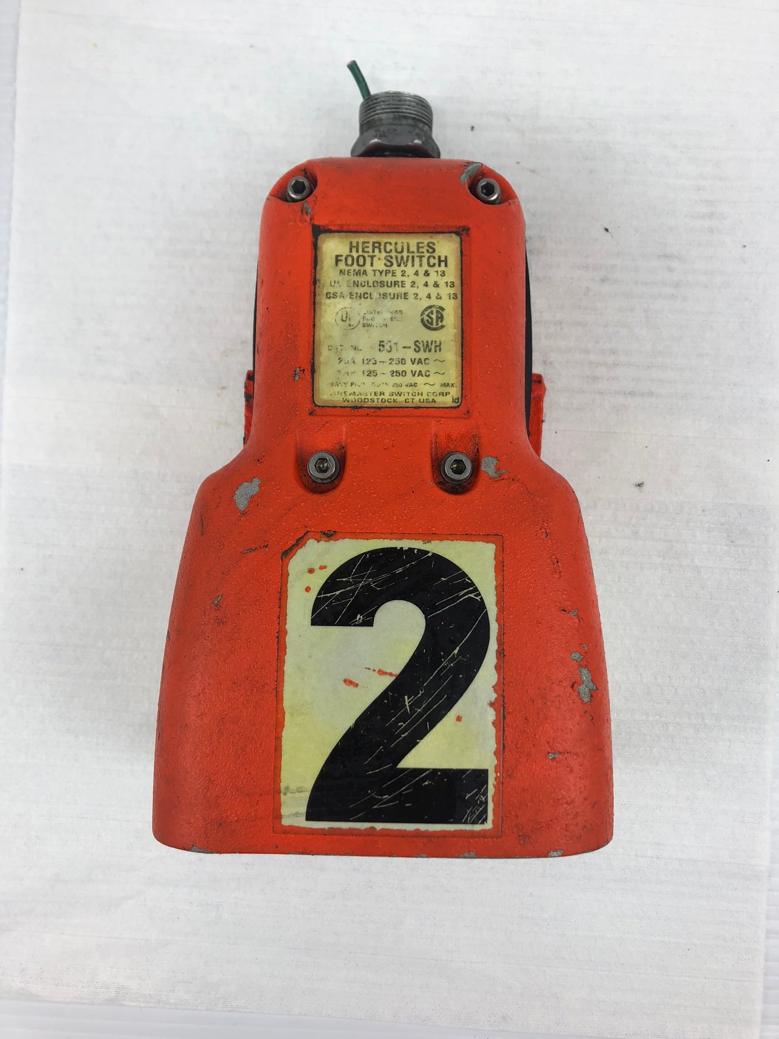 Hercules 531-SWH Foot Switch 20A 1 HP