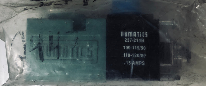 Numatics Solenoid Valve 237-214B .15 Amps