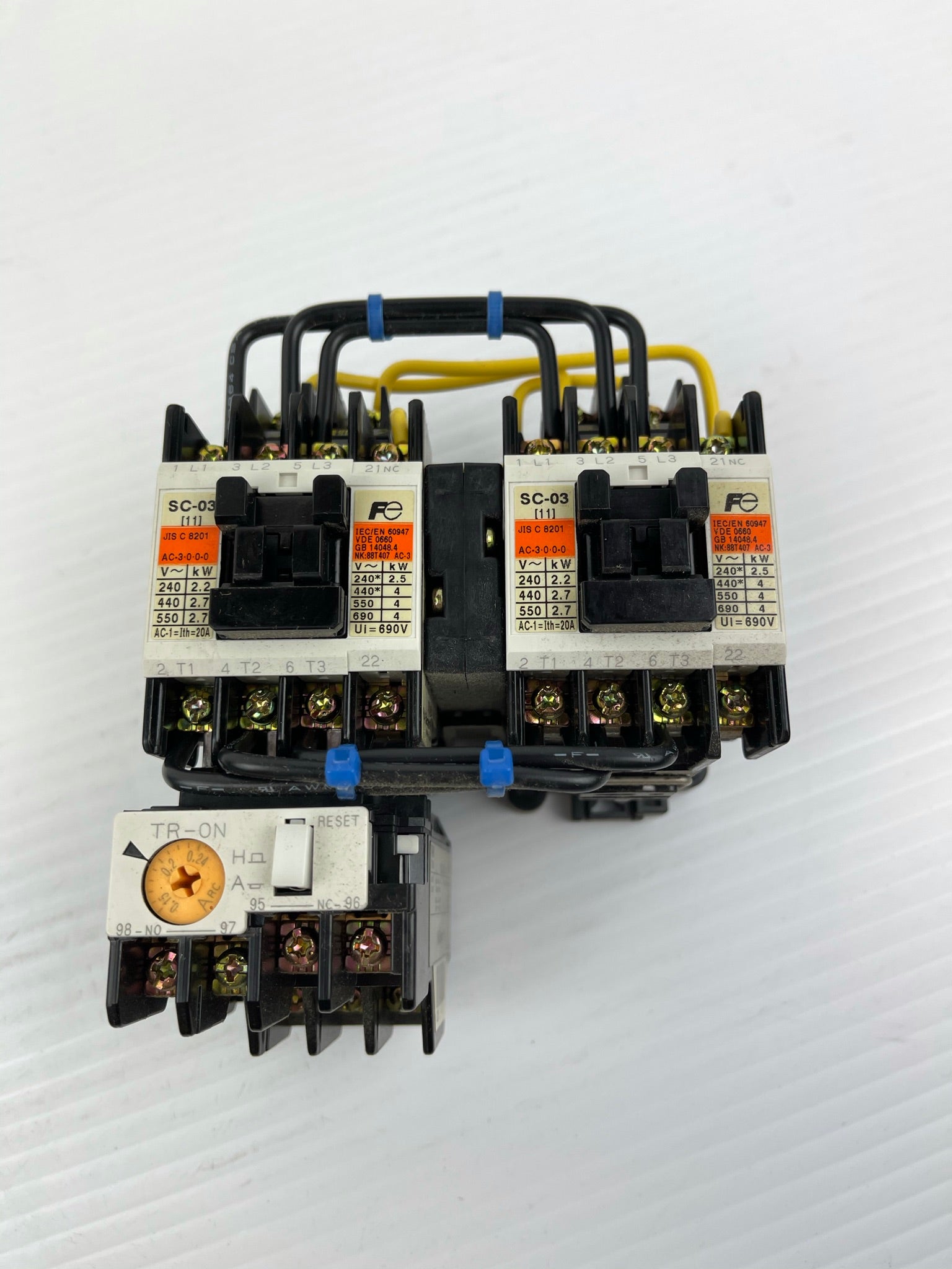 Fuji Electric Contactor and Overload Relay Assembly SC-03 TR-ON TR13N