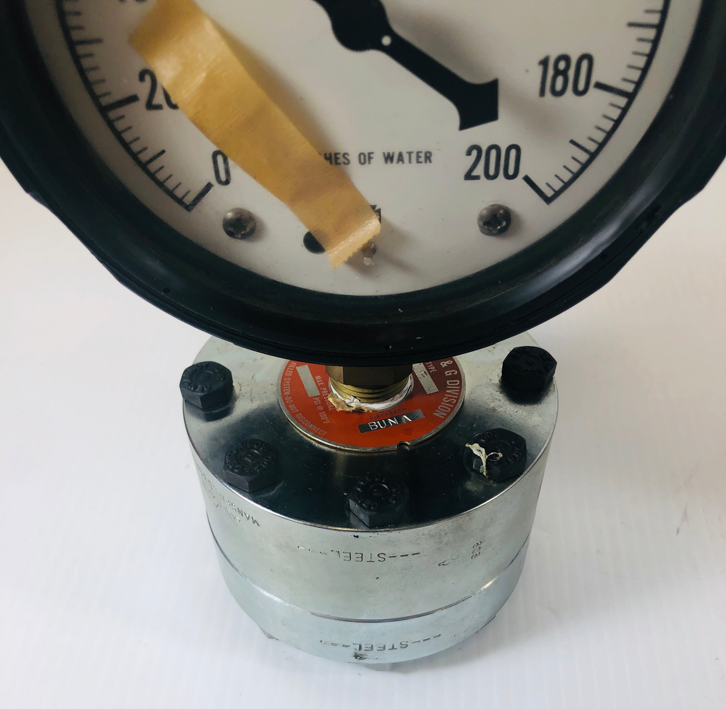 Ametek Mansfield & Green Division Type LB Water Gauge 0 - 200 inches