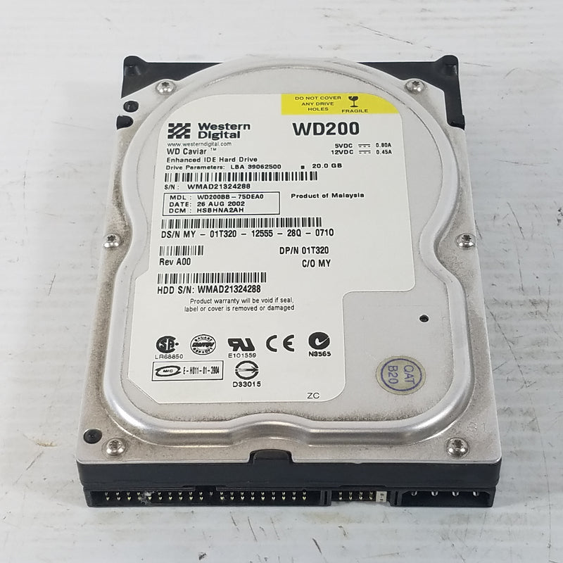 Western Digital WD200 Caviar IDE HDD WD200BB-75DEA0 20GB