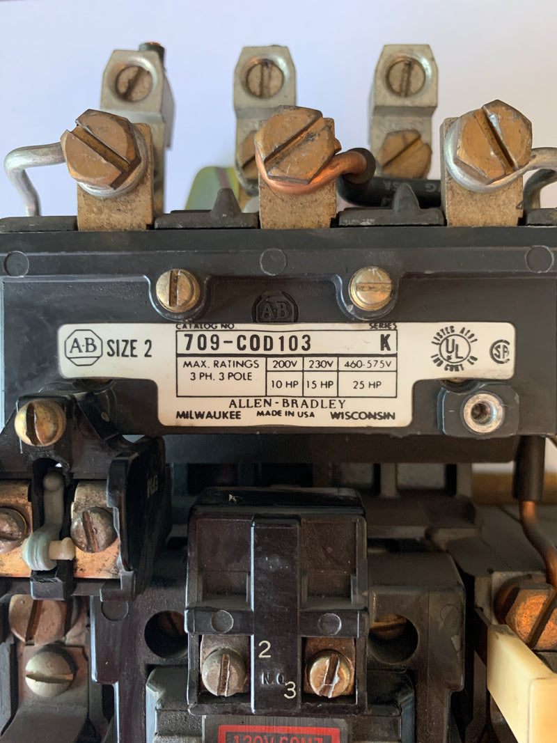 Allen-Bradley Starter Size 2 709-COD103 Series K 72A86