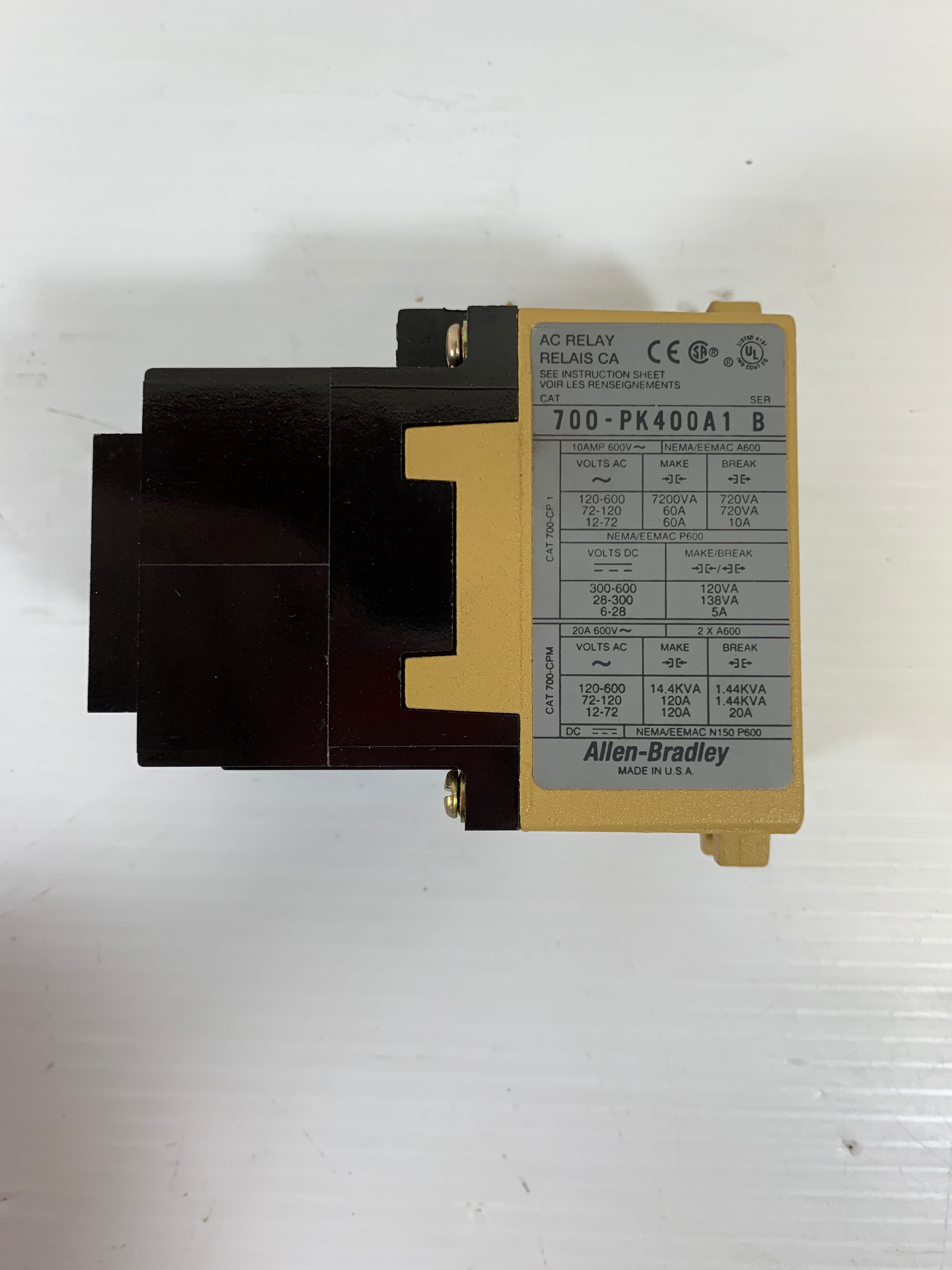 Allen-Bradley 700-PK400A1 AC Relay Series B