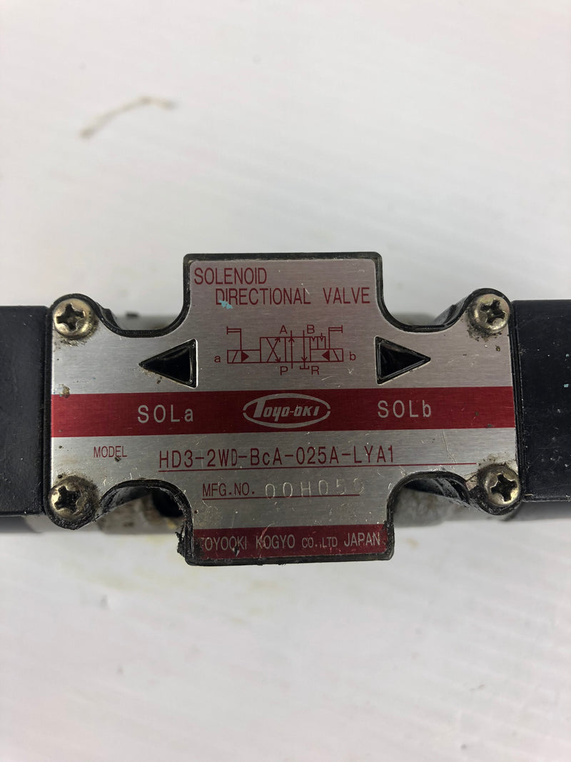 Toyo-Oki HD3-2WD-BcA-025A-LYA1 Solenoid Directional Valve