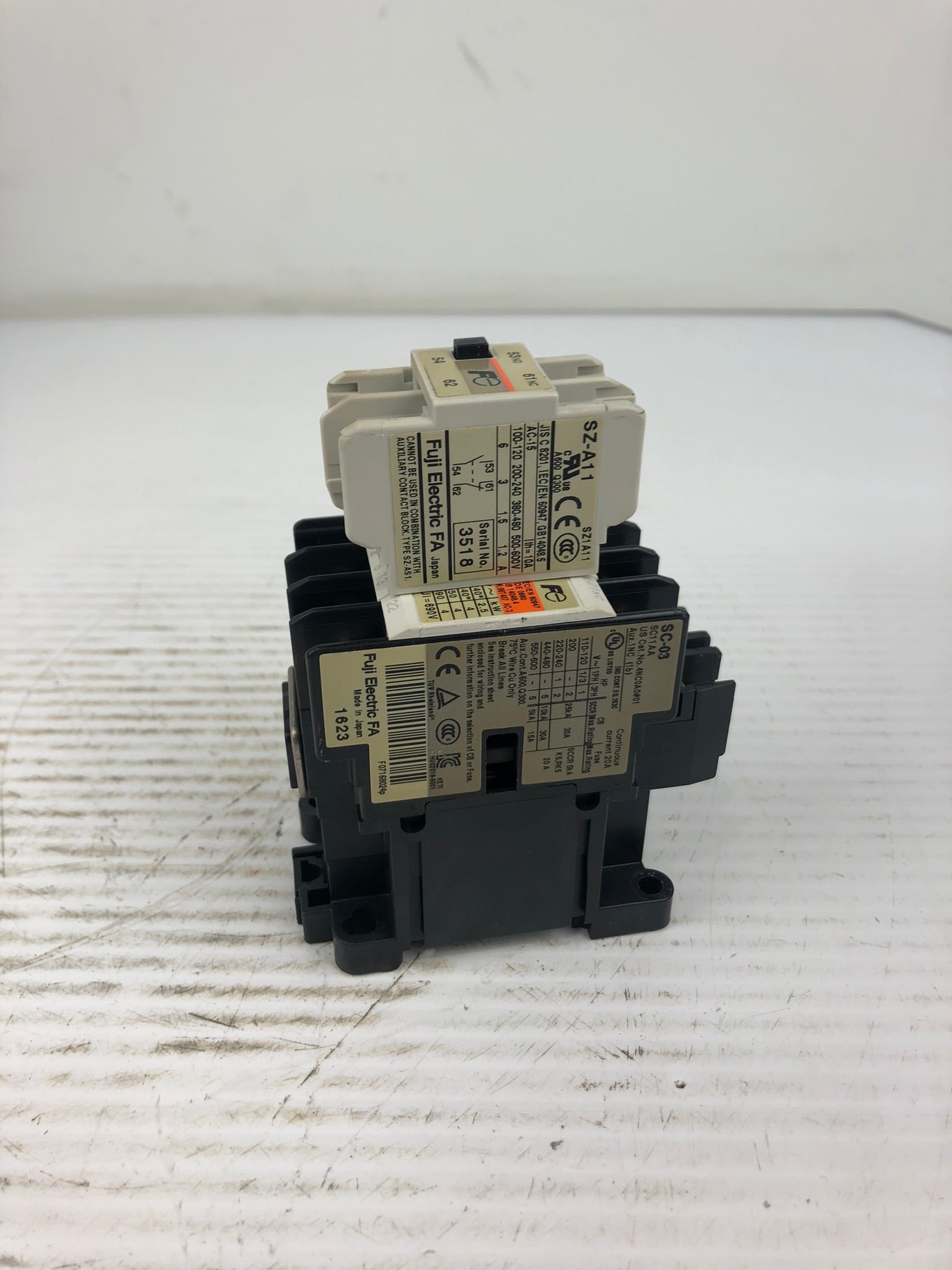 Fuji Electric 4NC0A0#01 Relay SC-03 with SZ-A11 Auxiliary Contact