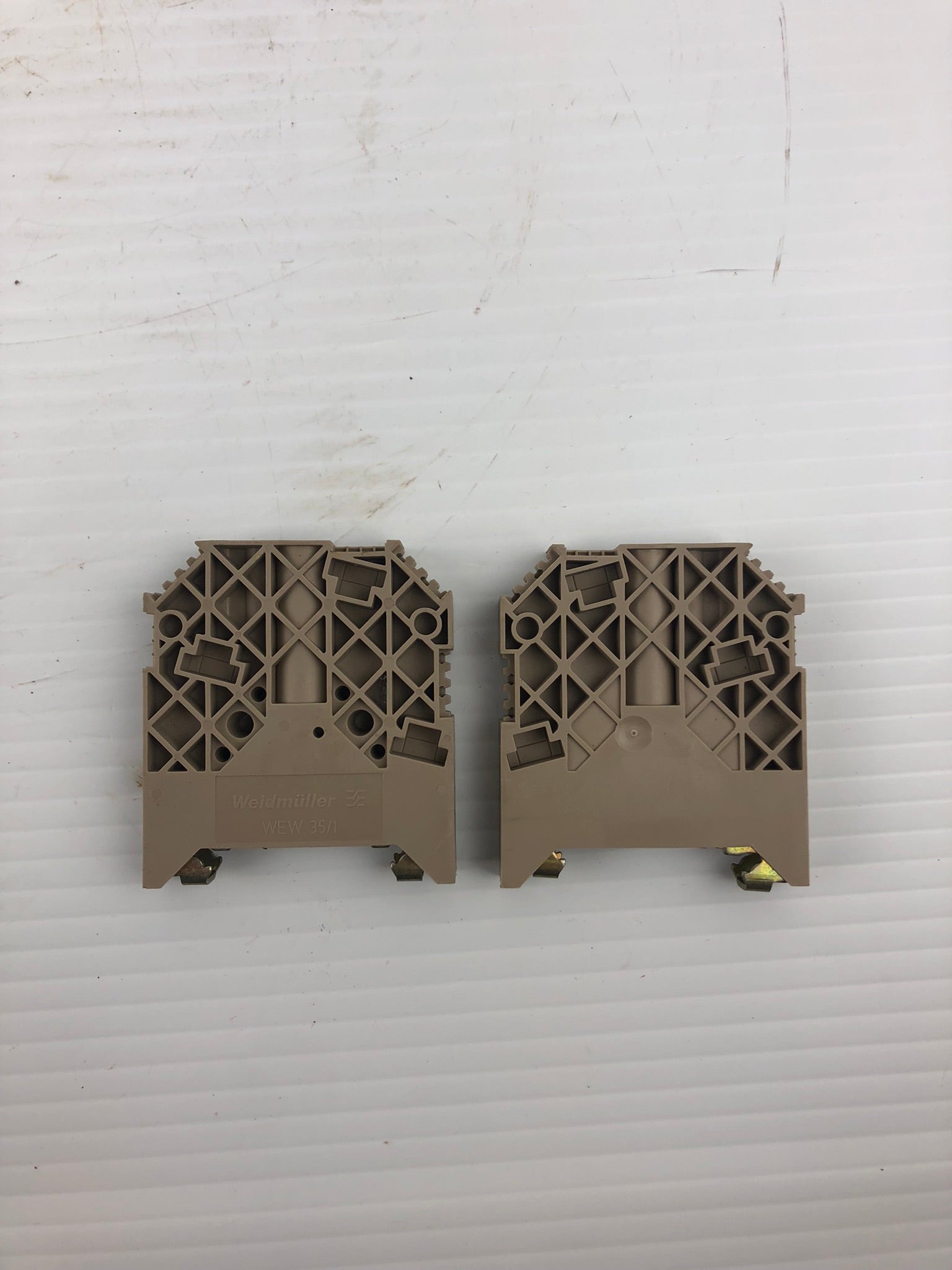 Weidmuller WEW 35/1 Terminal Block End Bracket - Lot of 2